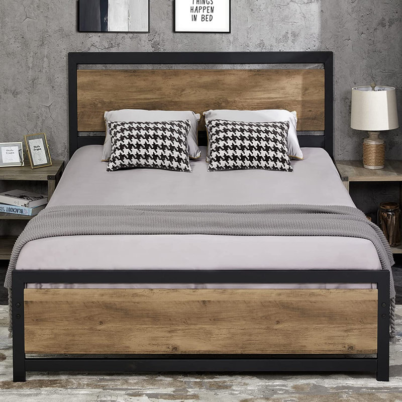 17 Stories OllieJay Metal Platform Bed & Reviews Wayfair